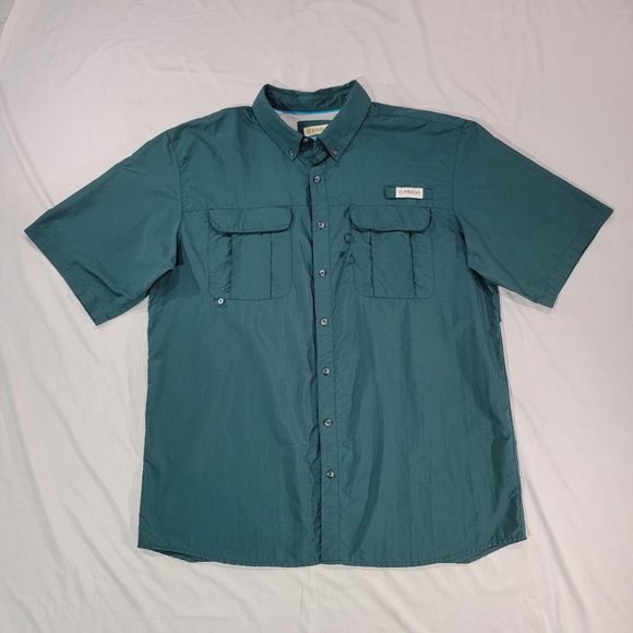 Magellan Outdoors Other - Magellan Outdoors Mens Short Sleeves Fish Gear Relaxed Button Fit Sz XL-T Teal